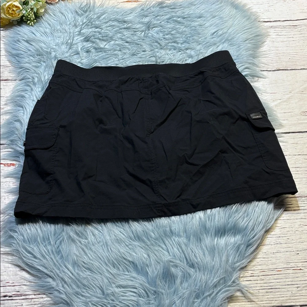 Eddie Bauer Black Ribbed Waistband Skirt sz XL